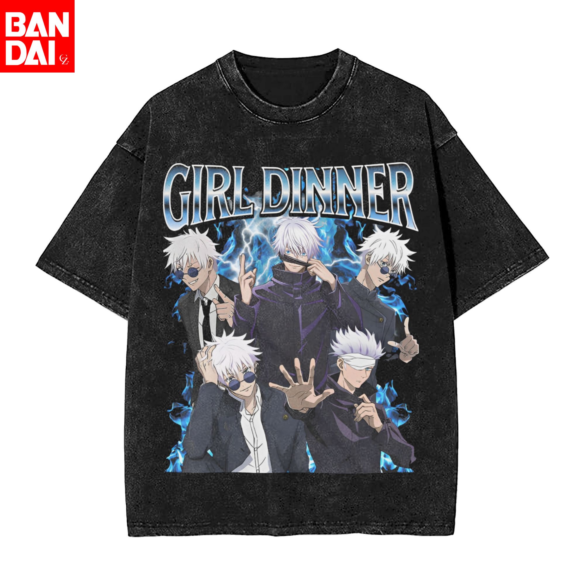 Fashion Y Vintage - Oversized Washed T Shirt Jujutsu Kaisen