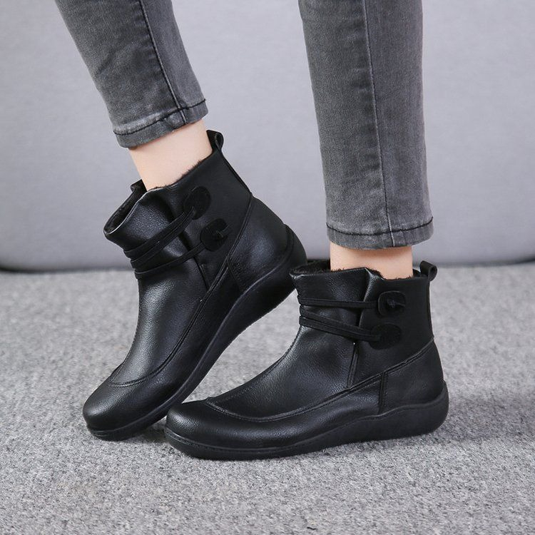 Vintage Fashion For Men - Women Vintage Round Toe PU Leather