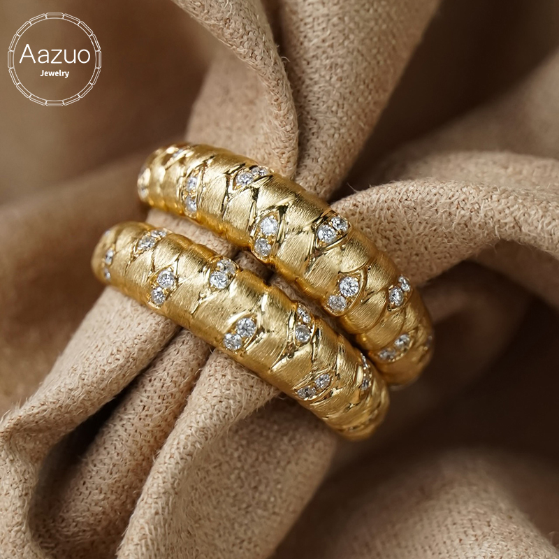 Vintage Fashion Rings For Women - Aazuo Fine Jewelry Real 18K Yellow