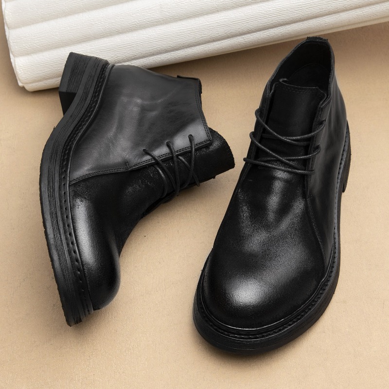 Vintage Fashion For Men - Vintage Mens Genuine Leather Boots Luxury
