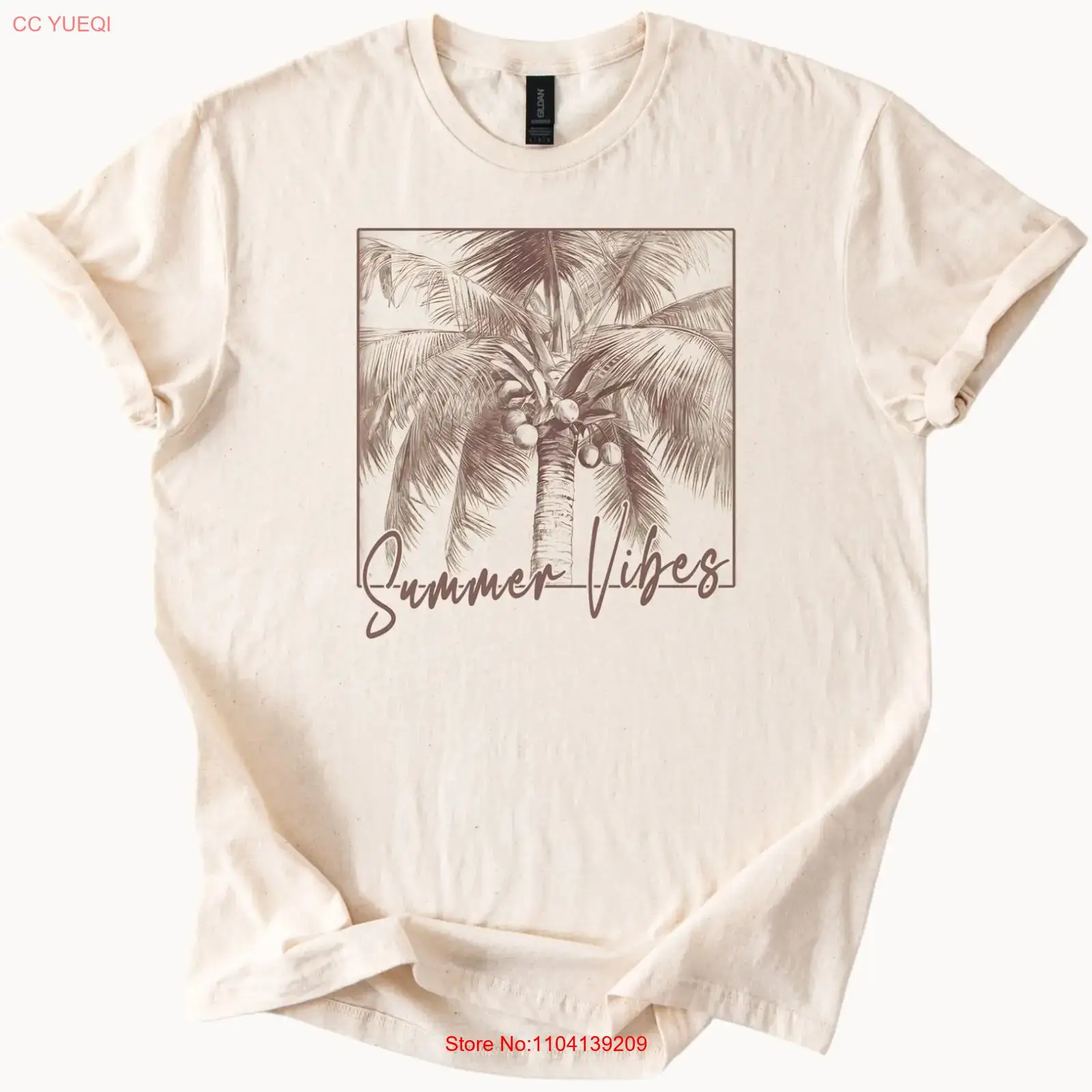 Vintage Vibes Fashion - Summer Vibes Palm Tree T Shirt