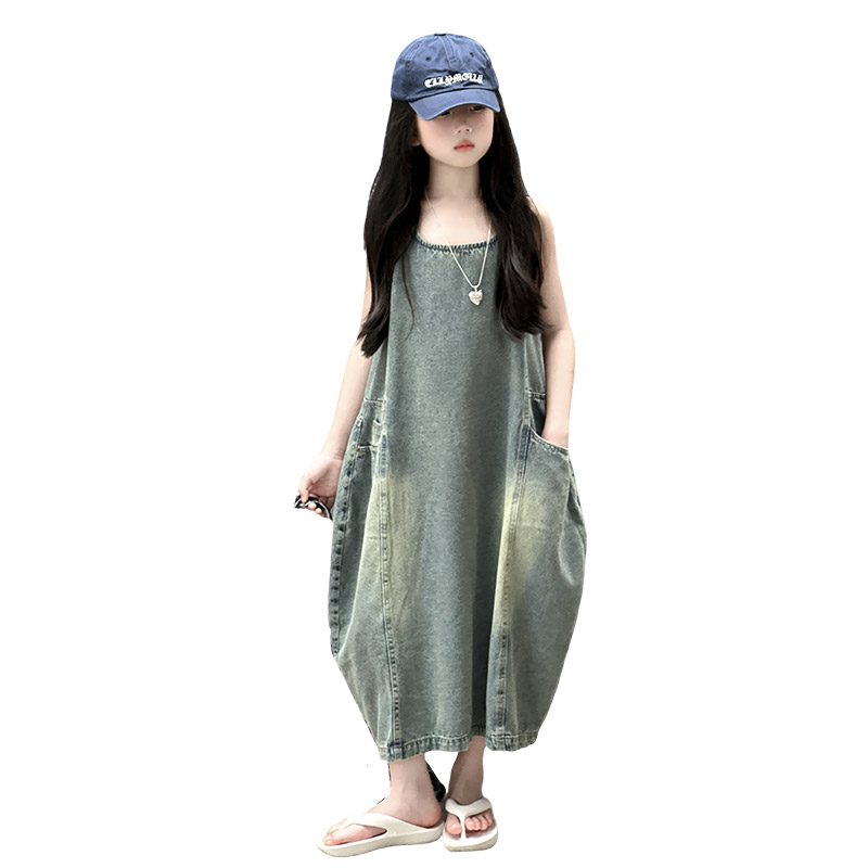 Vintage Fashion Outfit - Vintage Blue Children Girls High Quality
