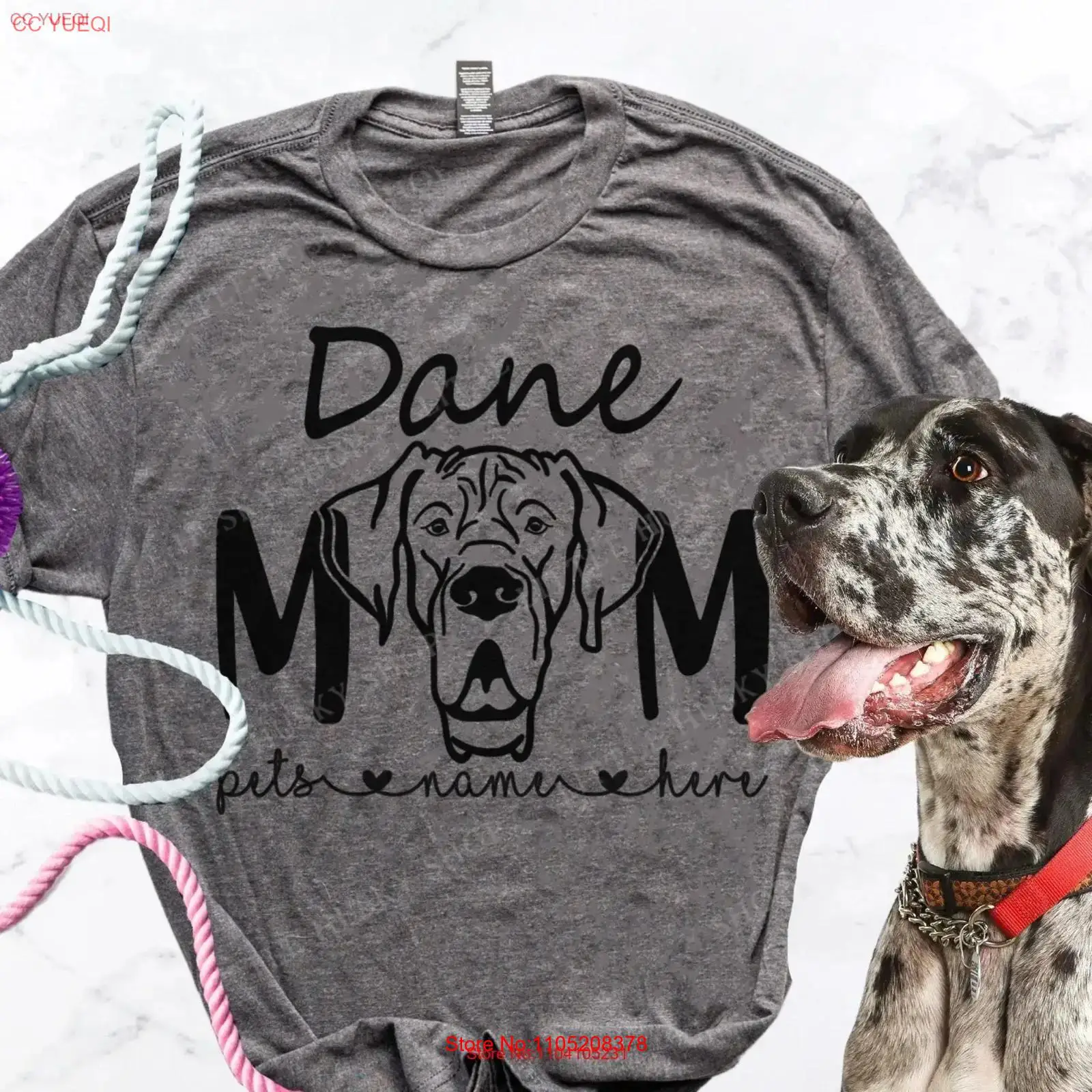 Vintage Fashion Drawings - Dane Mom T Shirt with Great