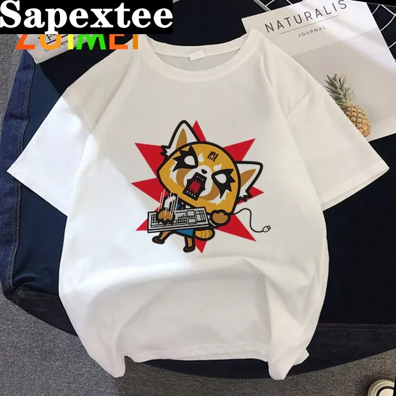 Vintage Fashion Vogue - Women Anime Japanese Aggretsuko Harajuk Print