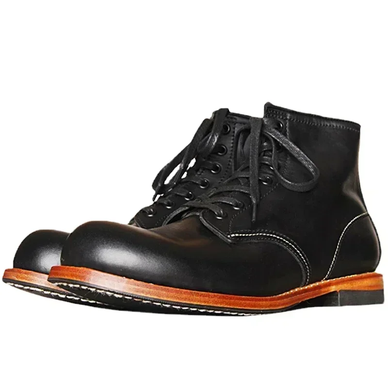 Vintage Fashion For Men - Vintage Men Goodyear-Welted Genuine Leather Boots