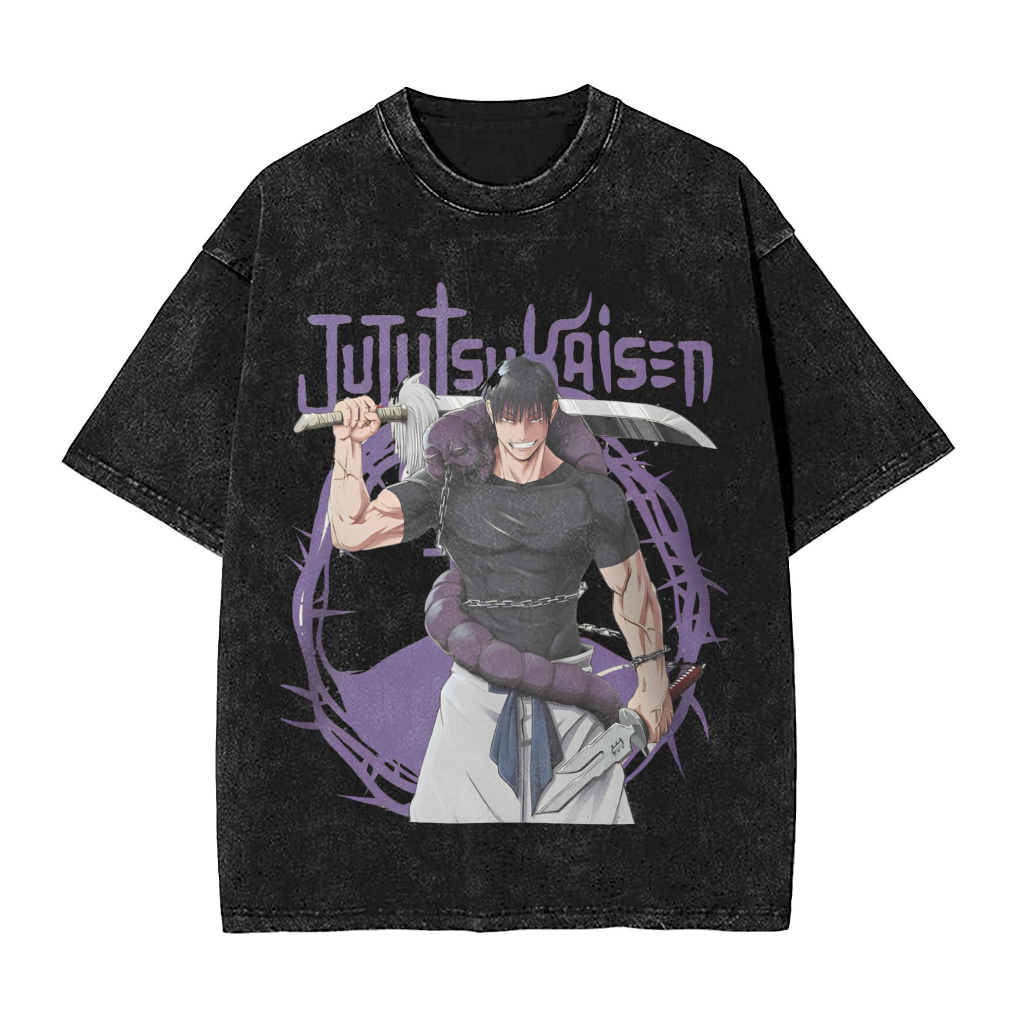 Oversized Washed T Shirt Jujut - Fashion Y Vintage review and price