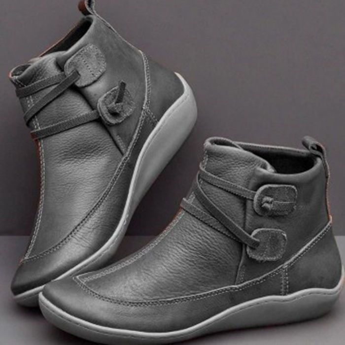 Women Vintage Round Toe PU Lea - Vintage Fashion For Men review and price