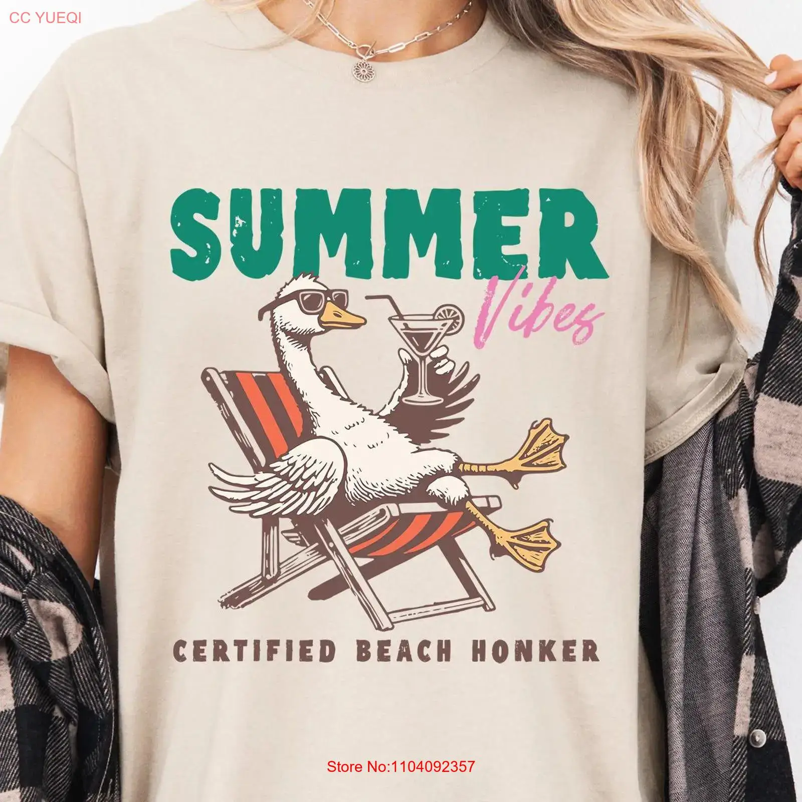 Summer Goose T Shirt Vibes Sun - Vintage Vibes Fashion review and price