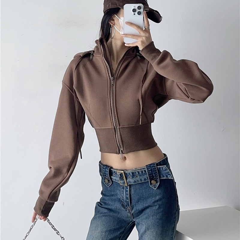 Women Crop Hoodie Sweatshirts  - Vintage Fashion Drawings review and price