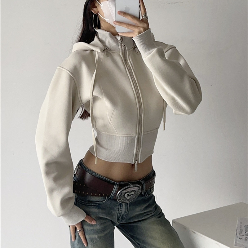 Women Crop Hoodie Sweatshirts  - Vintage Fashion Drawings review and price