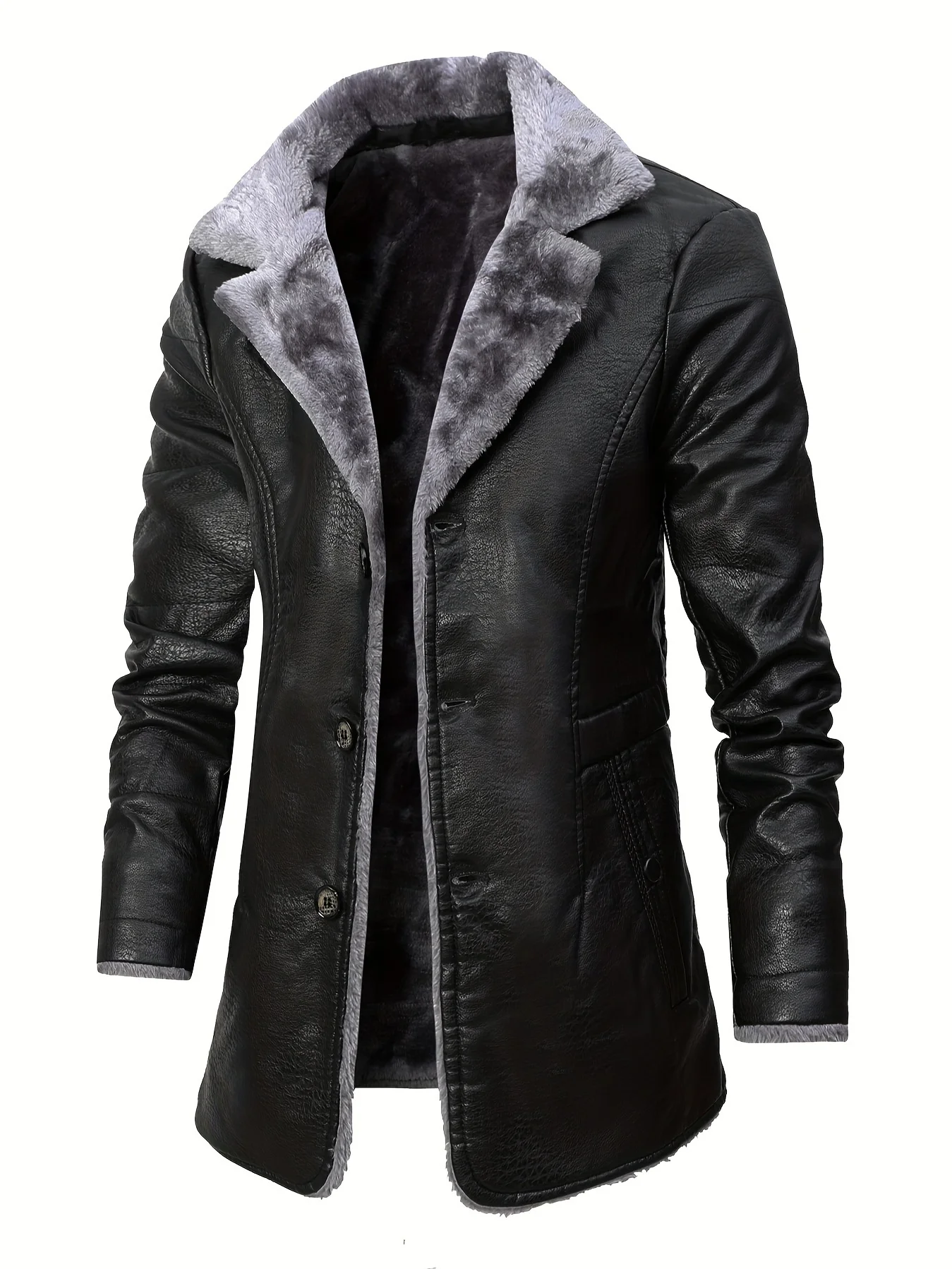Men's Medium and Long PU Leath - Velvet Blazer Vintage review and price