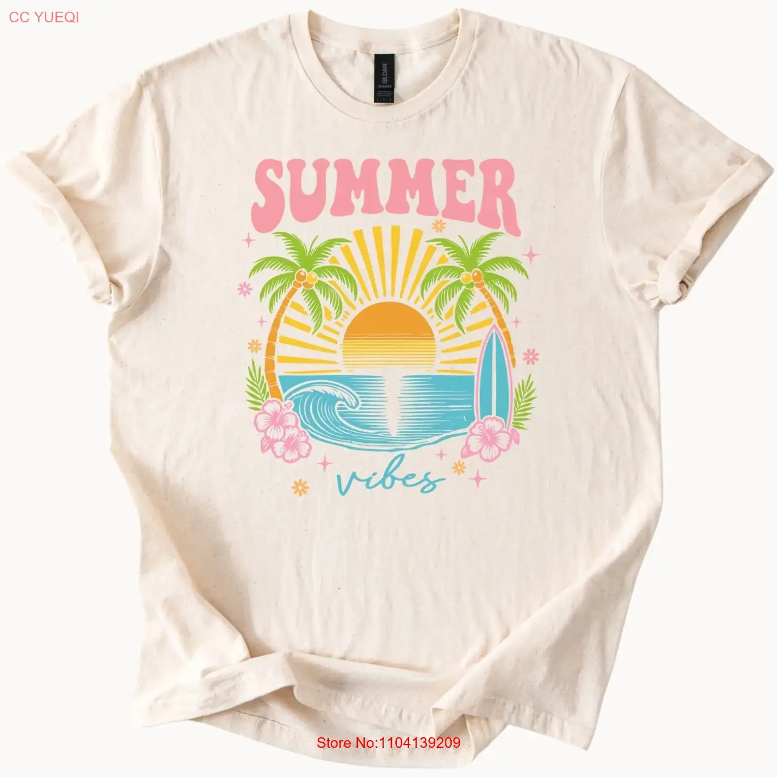 Summer Vibes T Shirt Beach Sun - Vintage Vibes Fashion review and price