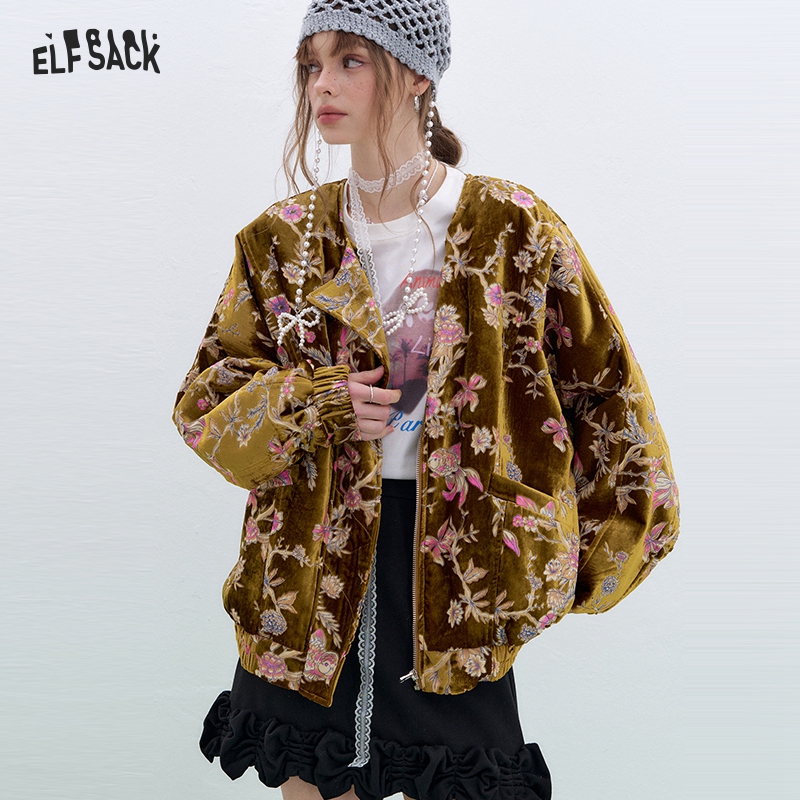 ELFSACK Gold Velvet Jacket Wom - Velvet Blazer Vintage review and price