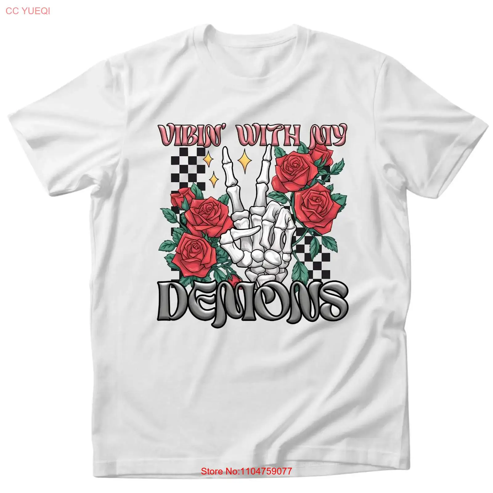 Vibing with my demons T Shirt  - Vintage Vibes Fashion review and price