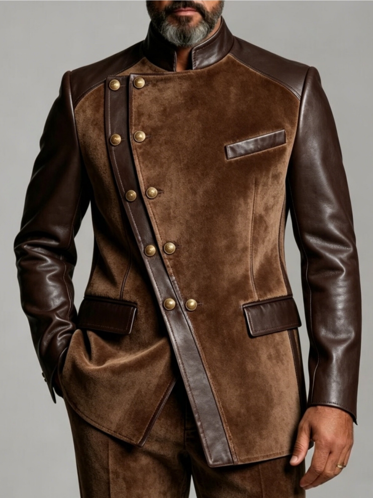 Vintage Men Velvet Leather Spl - Velvet Blazer Vintage review and price