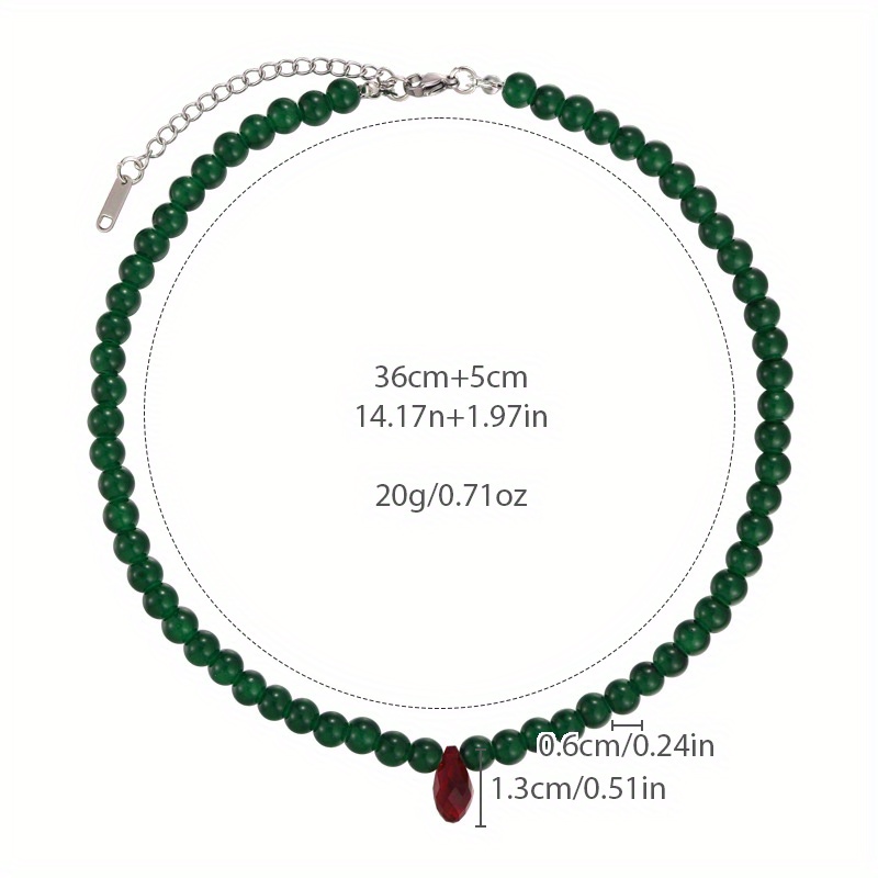 Vintage Green Beaded Necklace  - Vintage Fashion Faire review and price