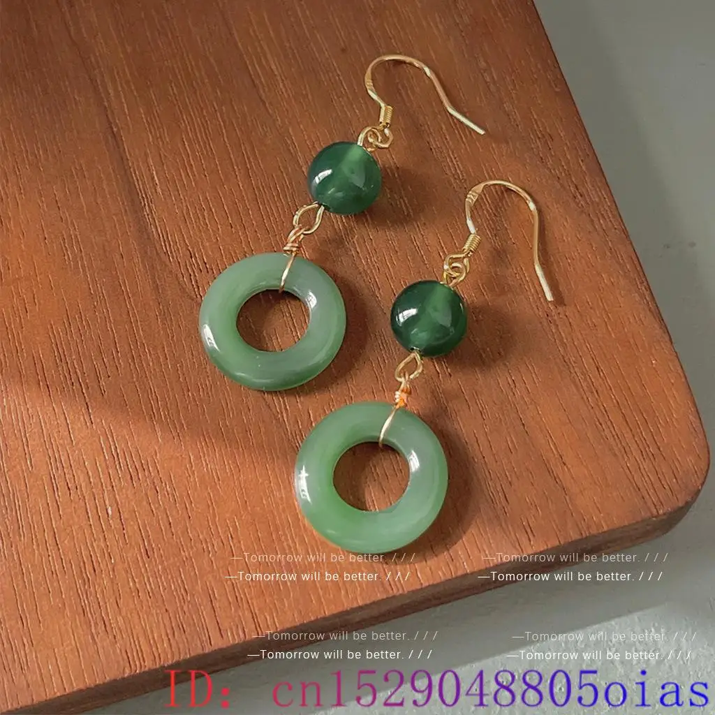 Green Real Jade Ring Earrings  - Vintage Fashion Rings For Women review and price