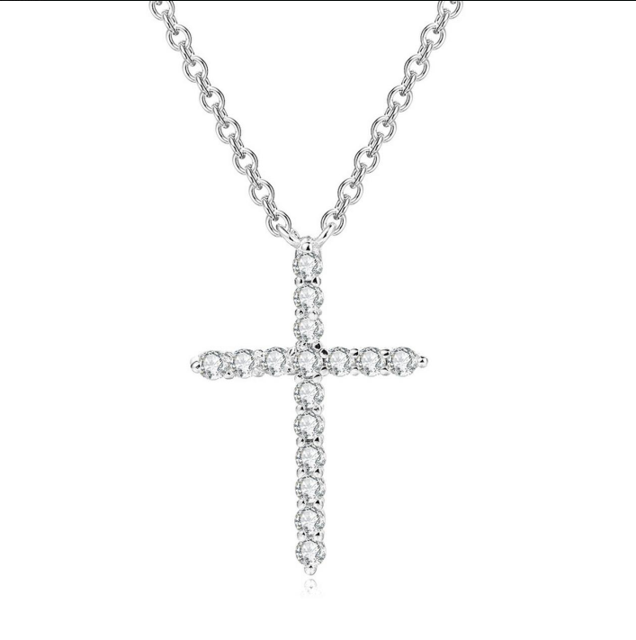 Silver Color Cross Pendant Nec - Vintage Fashion Faire review and price