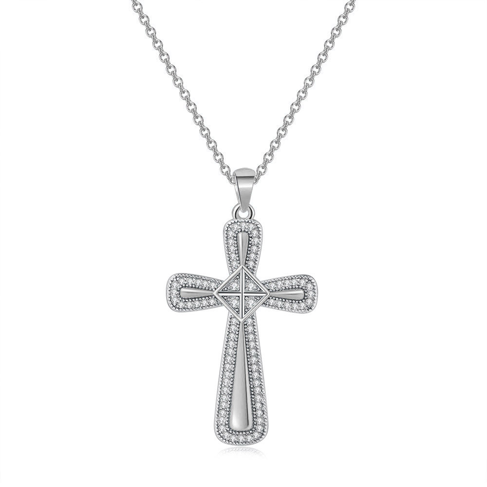 Silver Color Cross Pendant Nec - Vintage Fashion Faire review and price
