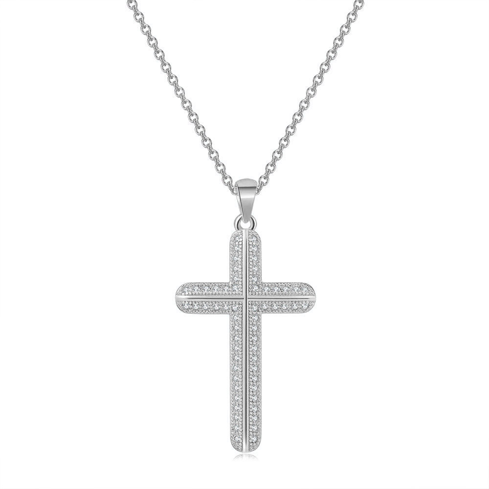 Silver Color Cross Pendant Nec - Vintage Fashion Faire review and price