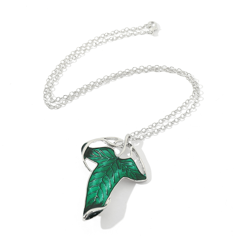 Vintage Green Leaf Pendant Nec - Vintage Fashion Model review and price