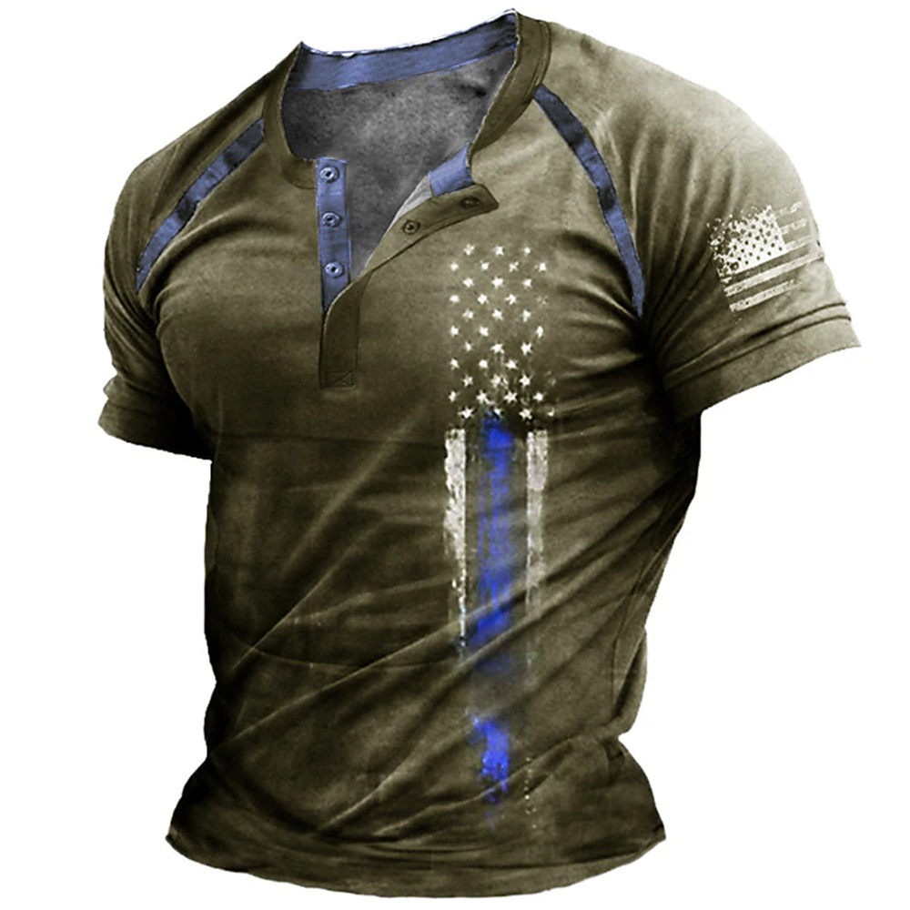 Funny 3D American Flag Print M - Vintage Fashion For Men review and price