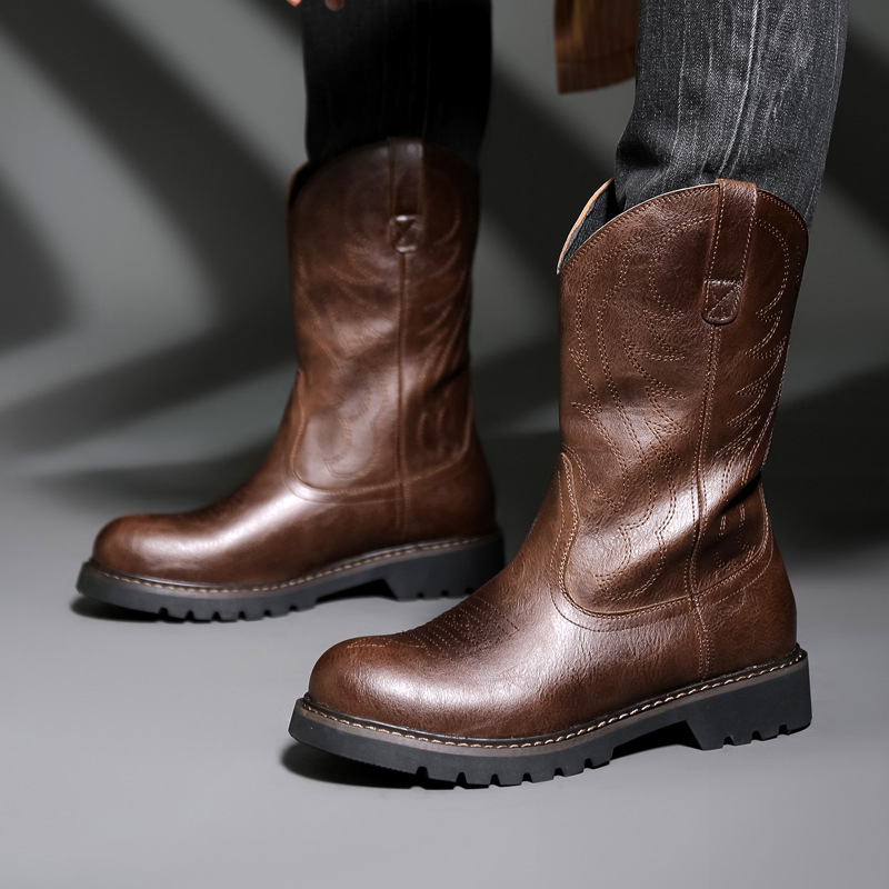 Fashion Mens Cowboy Boots New  - Vintage Fashion For Men review and price