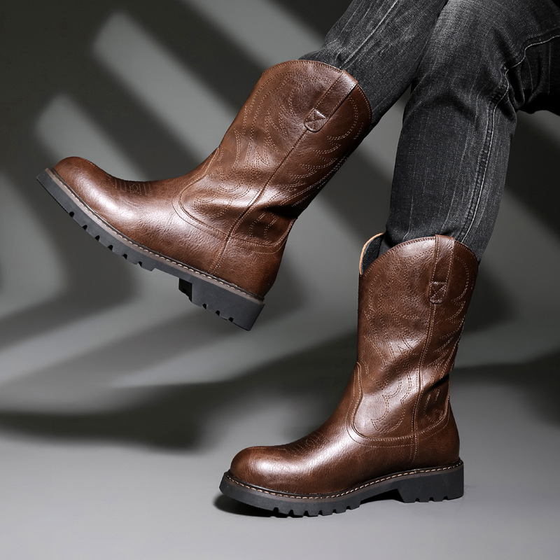 Fashion Mens Cowboy Boots New  - Vintage Fashion For Men review and price