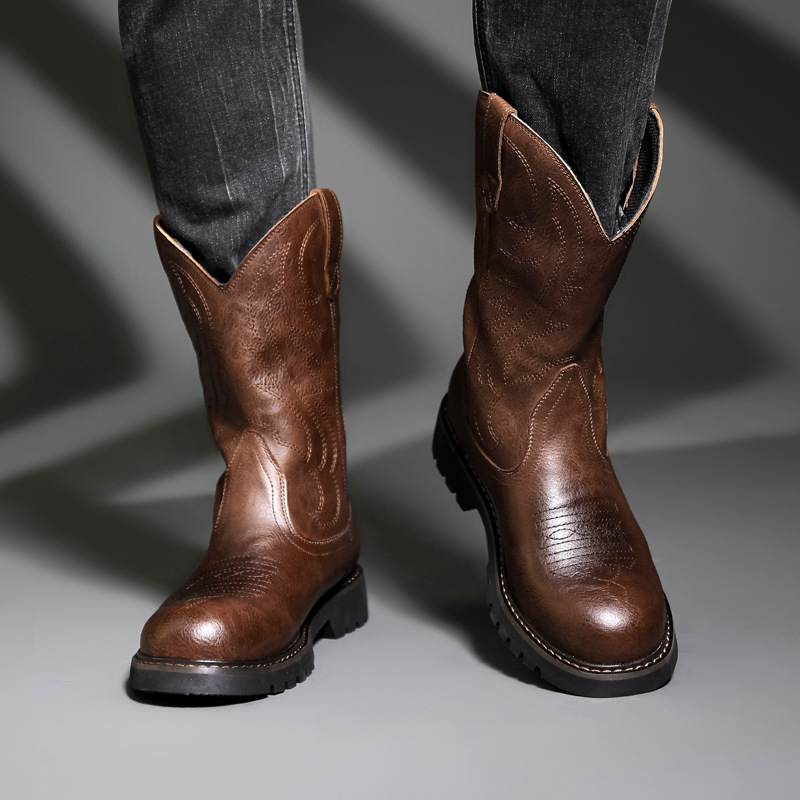 Fashion Mens Cowboy Boots New  - Vintage Fashion For Men review and price