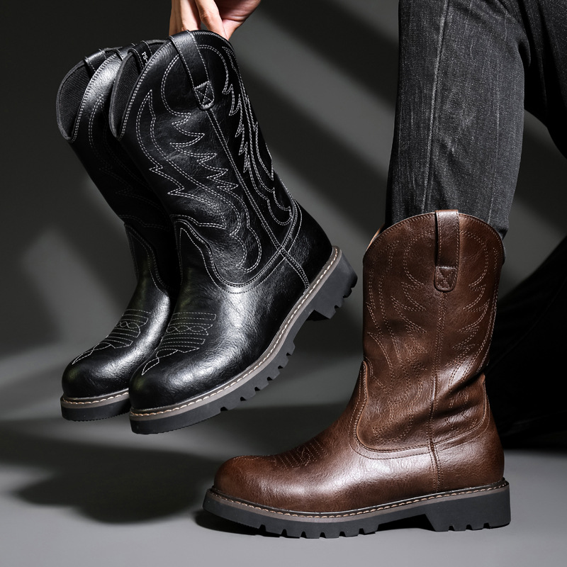 Fashion Mens Cowboy Boots New  - Vintage Fashion For Men review and price