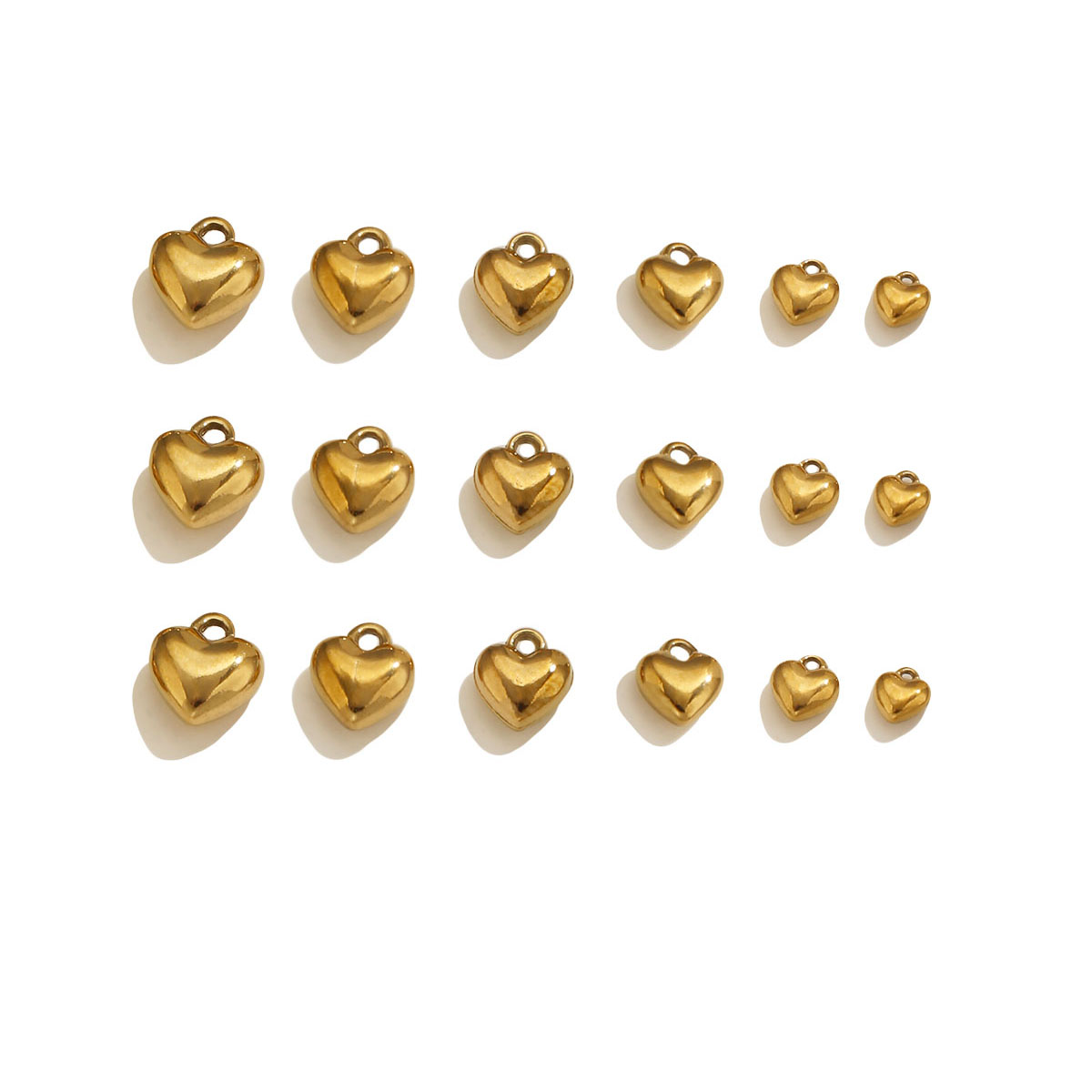 20Pcs 3D Solid Heart Charm 18K - Vintage Fashion Wholesale review and price