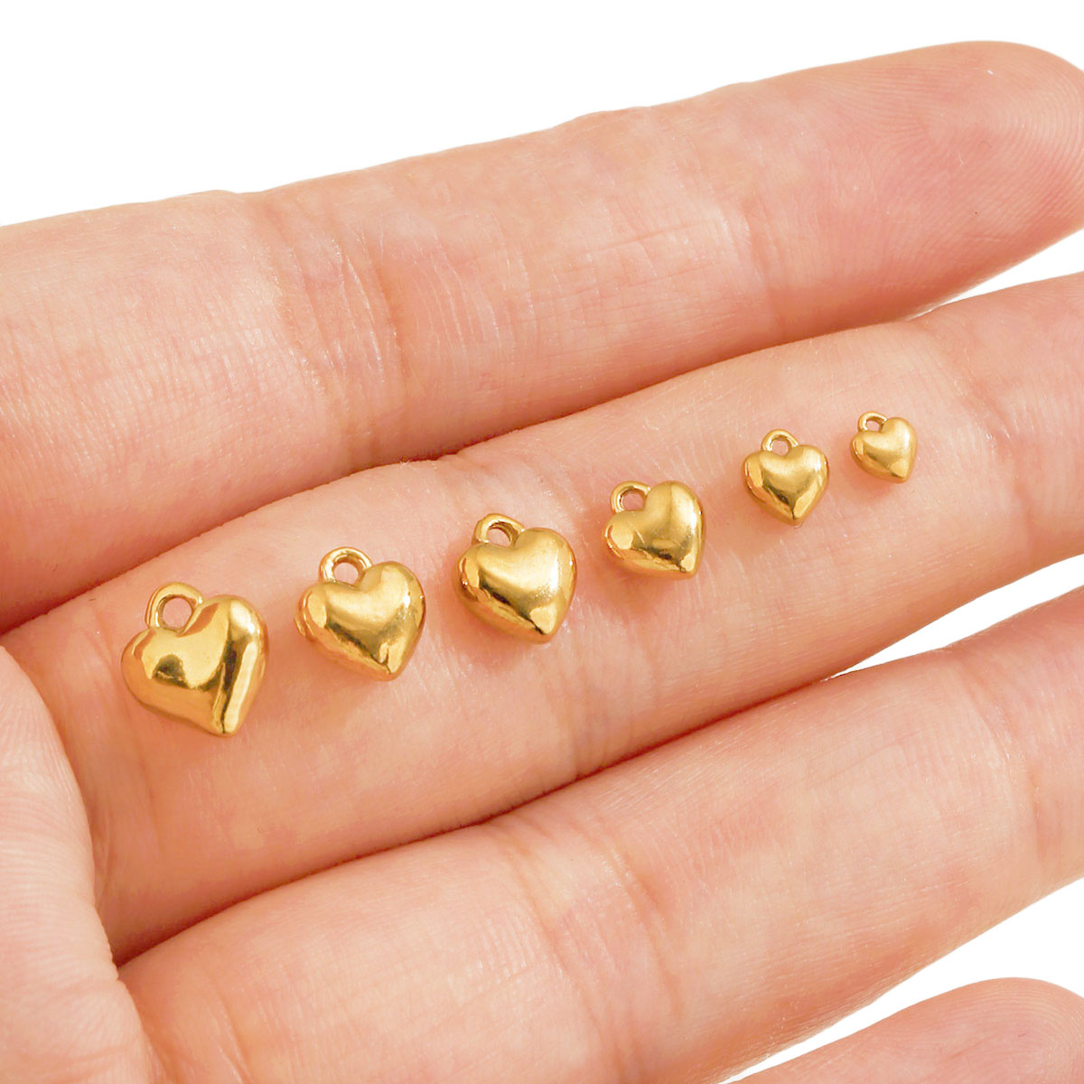 20Pcs 3D Solid Heart Charm 18K - Vintage Fashion Wholesale review and price