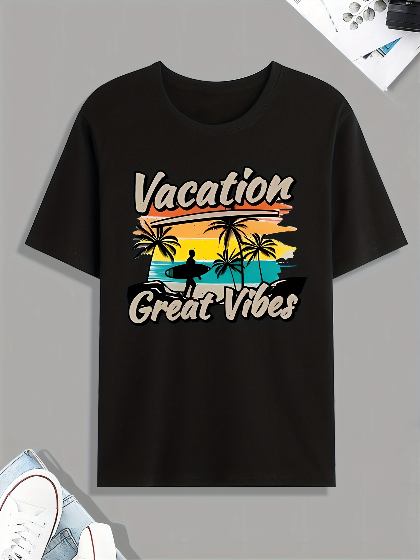 Vintage Men's Black Graphic T- - Vintage Vibes Fashion review and price