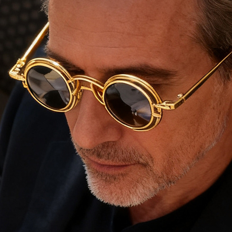 Metal Rotundity Punk Sunglasse - Vintage Fashion Vogue review and price