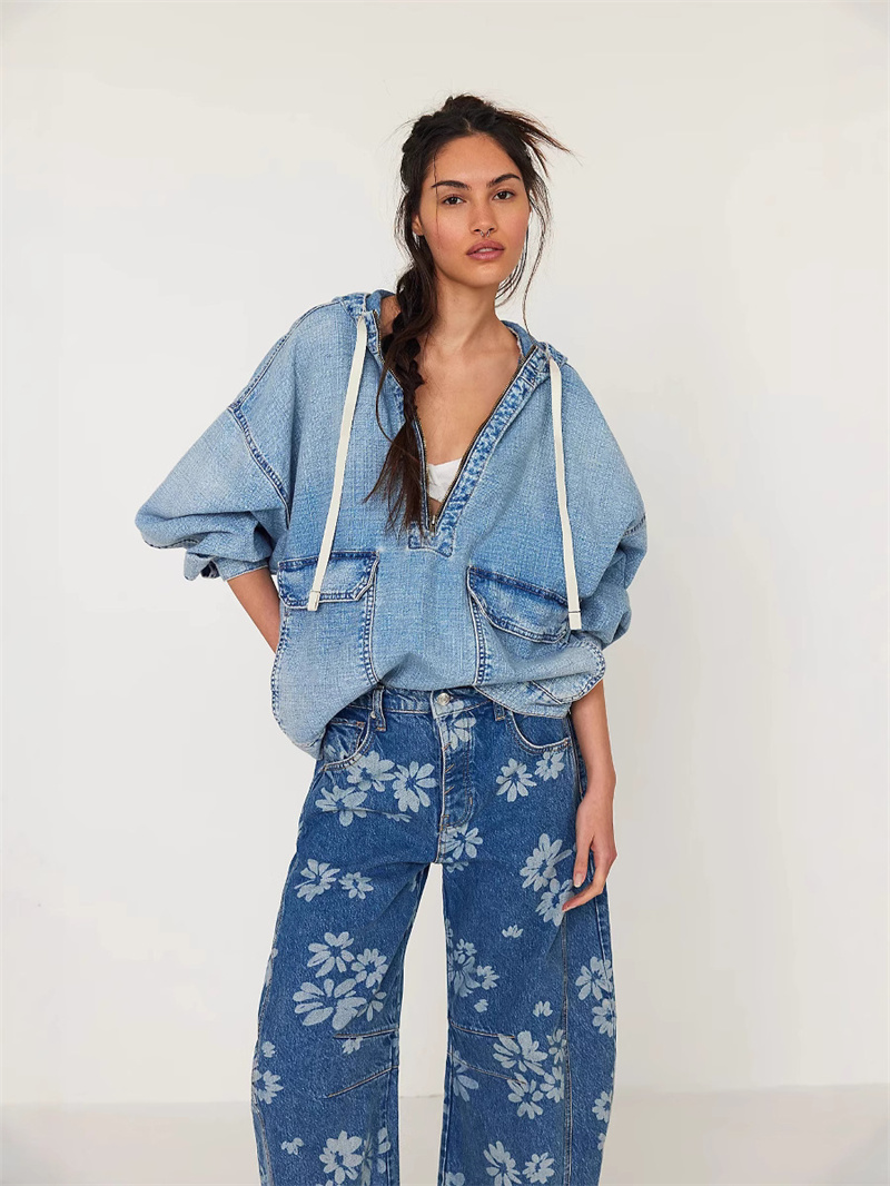 Fashion Casual Washed Denim Dr - Vintage Fashion Drawings review and price