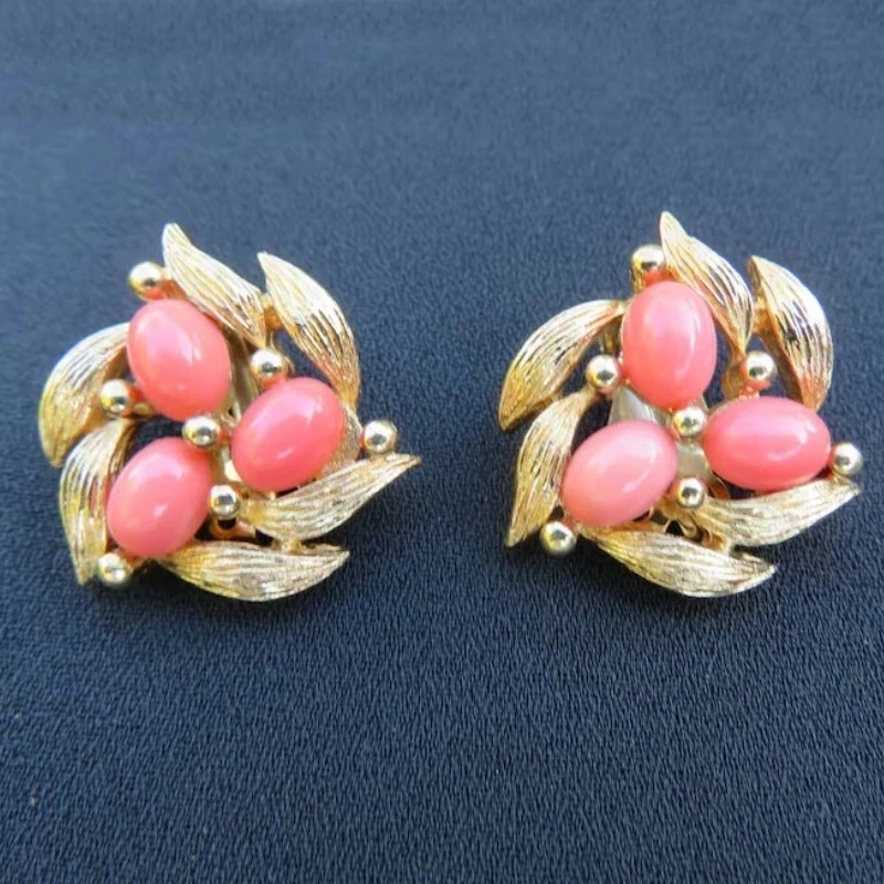 Vintage Inlay Pink Stone Flowe - Vintage Fashion Vogue review and price