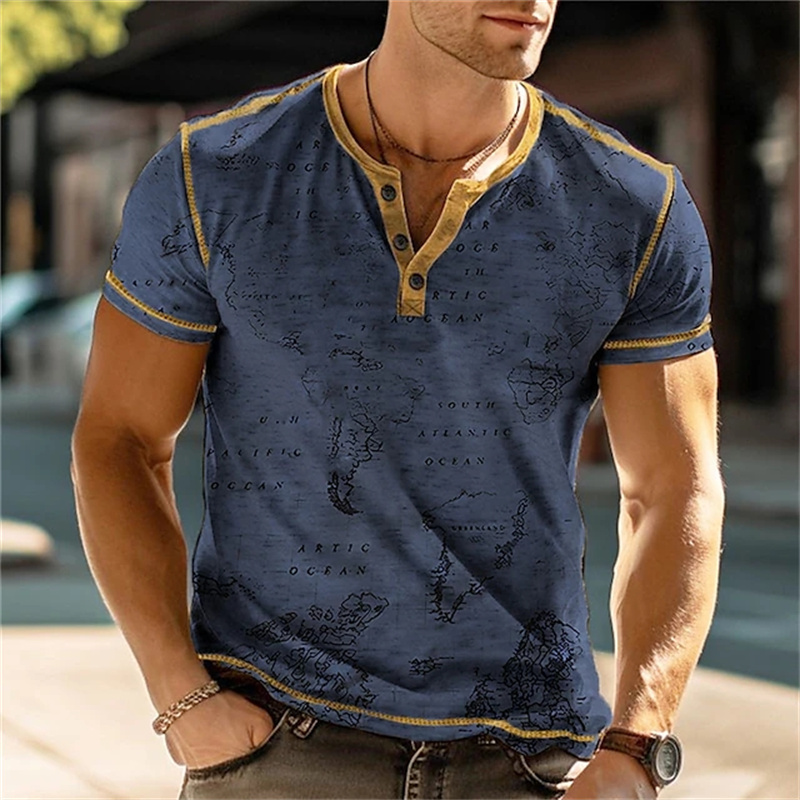 Men's Henry Shirts Funny 3D Pr - Vintage Fashion For Men review and price