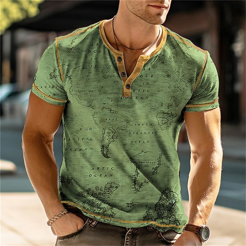 Men's Henry Shirts Funny 3D Pr - Vintage Fashion For Men review and price