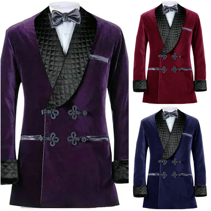 Double Breasted Purple Velvet  - Velvet Blazer Vintage review and price