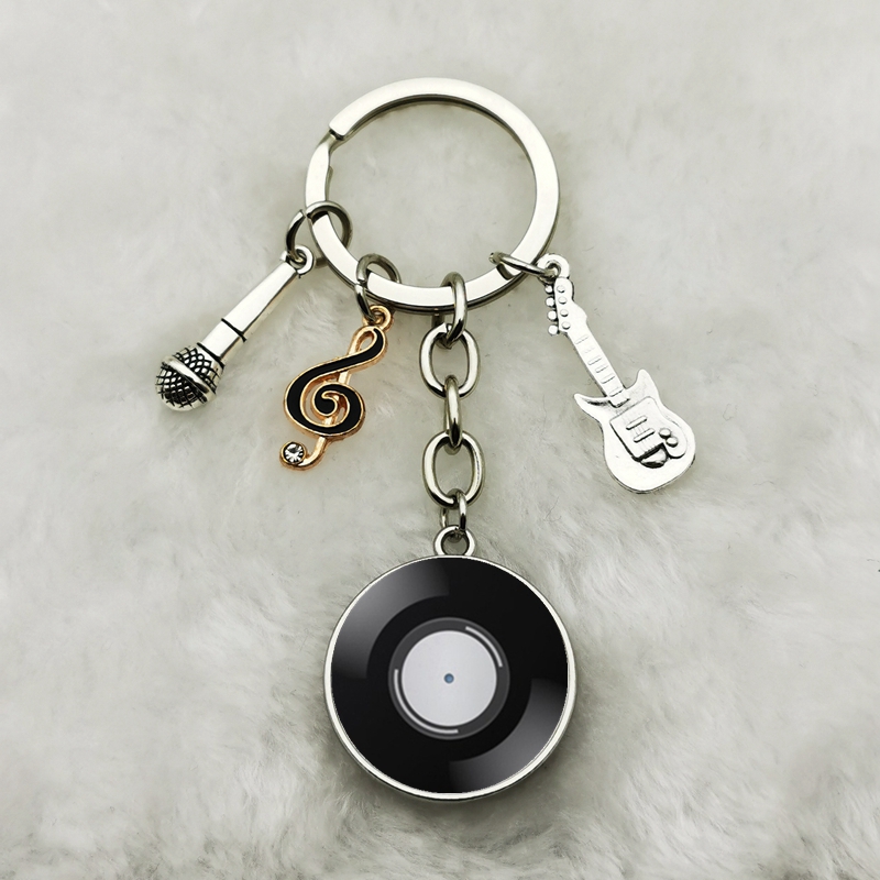 Classic Retro Vinyl Record Key - Vintage Vibes Fashion review and price