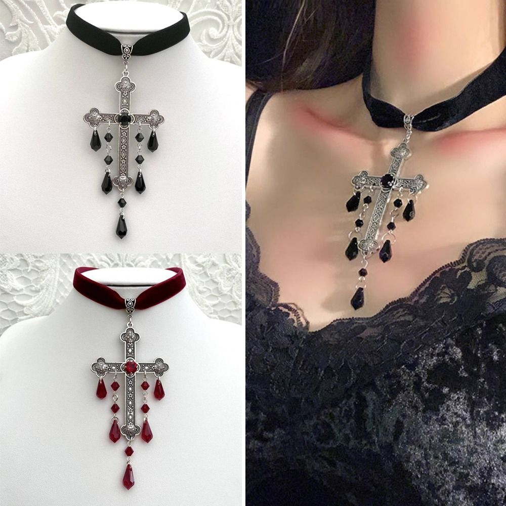 Retro Style Large Cross Pendan - Vintage Fashion Retro Outfit review and price