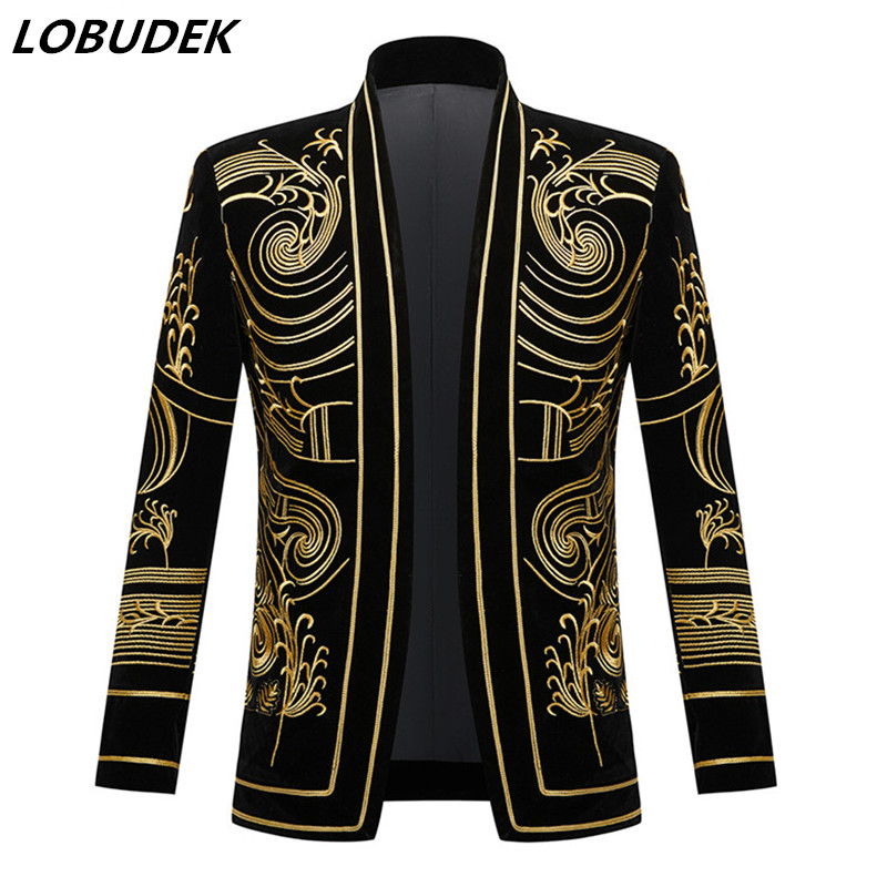 Men Vintage Velvet Embroidery  - Velvet Blazer Vintage review and price